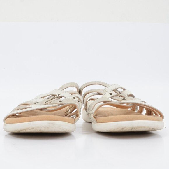 Clarks Elizabelle Rio Women's 9 Leather Slide Sandals Hook & Loop Slip On Comfy - Picture 7 of 10